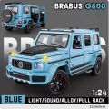 1:18 Mercedes Benz BRABUS G800 High Simulation Diecast Metal Alloy Model car Sound Light Pull Back Collection Kids Toy Gift Blue Colr. 