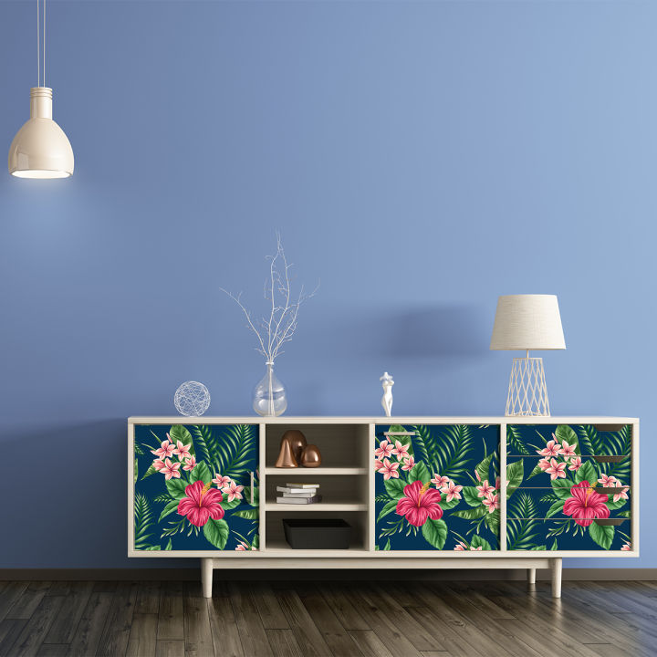 Artsy%20Home%20Rattiya%20Tropical%20Floral%20Pattern%20Wall%20Sticker%20Decal%20for%20Home%20Decor,%20120cm%20x%2040cm%20-%20Image%203