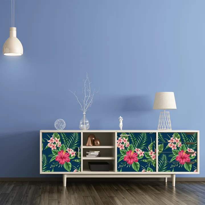Artsy%20Home%20Rattiya%20Tropical%20Floral%20Pattern%20Wall%20Sticker%20Decal%20for%20Home%20Decor,%20120cm%20x%2040cm%20-%20Image%203
