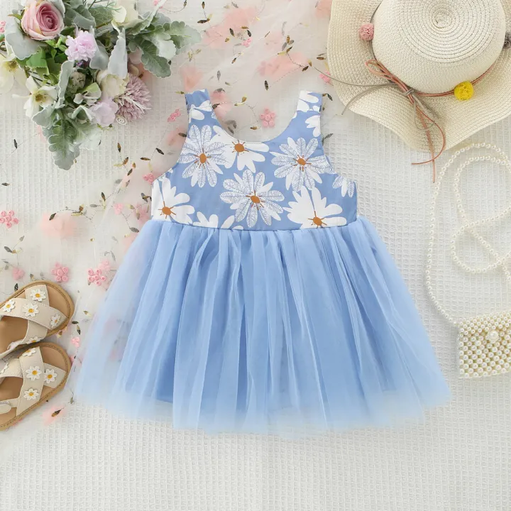 Summer%20New%20Baby%20Girls%20Dress%20Halter%20Bow%20Floral%20Mesh%20Shaggy%20A-line%20Dress%20Sweet%20Princess%20Dress%20Birthday%20Party%20Team%20Dress%20-%20Image%202