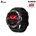 Alewa Ranger Amoled Round Smart Watch | BT Call | IP68 Waterproof | Always On Display | 410mah Battery (Black/Gray/Green). 