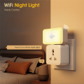 OUMERY Tuya WiFi Human Motion Detection PIR Sensor Warm White Light Sensor Night Light Smart Home Voice Remote. 