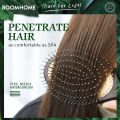 Barber steel needle with hairbrush, unknotted massage, scalp head, women's hairbrush, black steel airbag, wooden comb brush. 