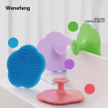Wenefang 1Pc Baby Bath Brush Cute Infant Fetal Head Fat Cleaning Silicone Brush Newborn Soft Hair Comb Head Massager Baby Care Accessorie. 