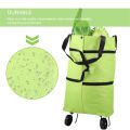 Durable 2 in 1 Collapsible Shopping Cart Reusable Lightweight Folding Cart Waterproof Easy Storage Shopping Bag Carts Supermarket. 