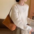 Cute Handbag Suede Shoulder Bag Solid Color Large Capacity Hobo Bag Fashion Ladies Crossbody Bag Autumn and Winter. 