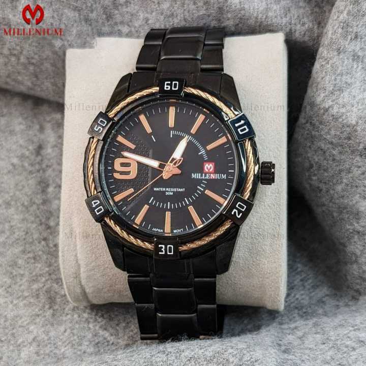 Millenium MW58014 Fashion Waterproof Casual Luminous Watch for Men - Black