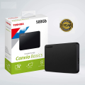 Toshiba Canvio Basics 500GB Portable External Hard Drive 2.5inch USB 3.0 HDD. 