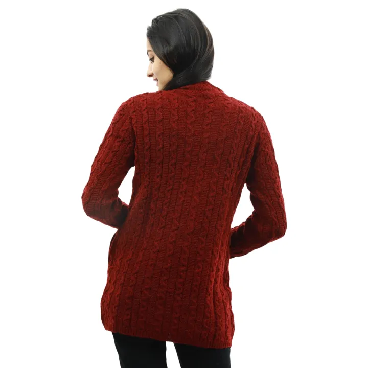 Cardigan%20for%20Women%20%E2%80%93%20Maroon%20Woolen%20V-Neck%20Full%20Sleeve%20Front%20Button%20Sweater%20with%20Cable%20Knit%20Design%20%7C%20Trendy%20Winter%20Wear%20-%20Image%202