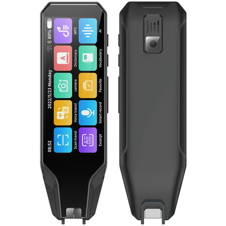 Multifunction Voice Translation Pen 134 Language Translator Pen Offline Translation Pen Intelligent Dictionary Pen Black