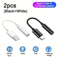 2pcs USB Type C 3.5 Jack Earphone Adapter USB C to 3.5mm Headphones AUX Audio Adapter Cable For Huawei P30 Xiaomi Mi 10 9 Es. 