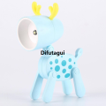 Difutagui Decorate the living room portable lamp dog deer cute night light Portable mini folding table lamp pet dinosaur flower night light student. 