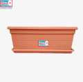 Bagmati Orange Rectangle Flower Pot / Gamala With Plate - Large. 