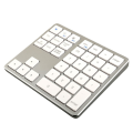 ARELENE 2.4G Bluetooth Number Pad Ultra-Thin Wireless Numpad USB Rechargeable Numeric Keypad for IOS Android Window White. 