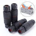1Pc IP68 Electrical Waterproof Dustproof Connector Wire Cable 2/3 Pin Plug Straight Quick Push in Terminal Block Conductor Connector. 