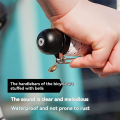 High Decibel Waterproof Bicycle Bell Road Bike 18-25mm Handlebar Plug Mini Horn Black. 