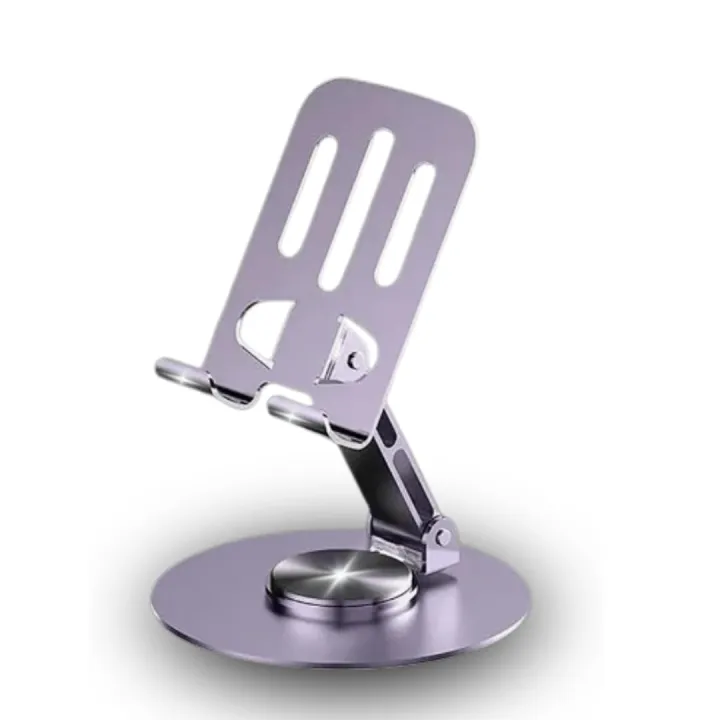 Metal%20Body%20Mobile%20Phone%20Stand%20for%20Desk/Bed,%20360-Degree%20Rotating,%20Adjustable%20Foldable%20Cell%20Phone%20Holder%20-%20Image%203