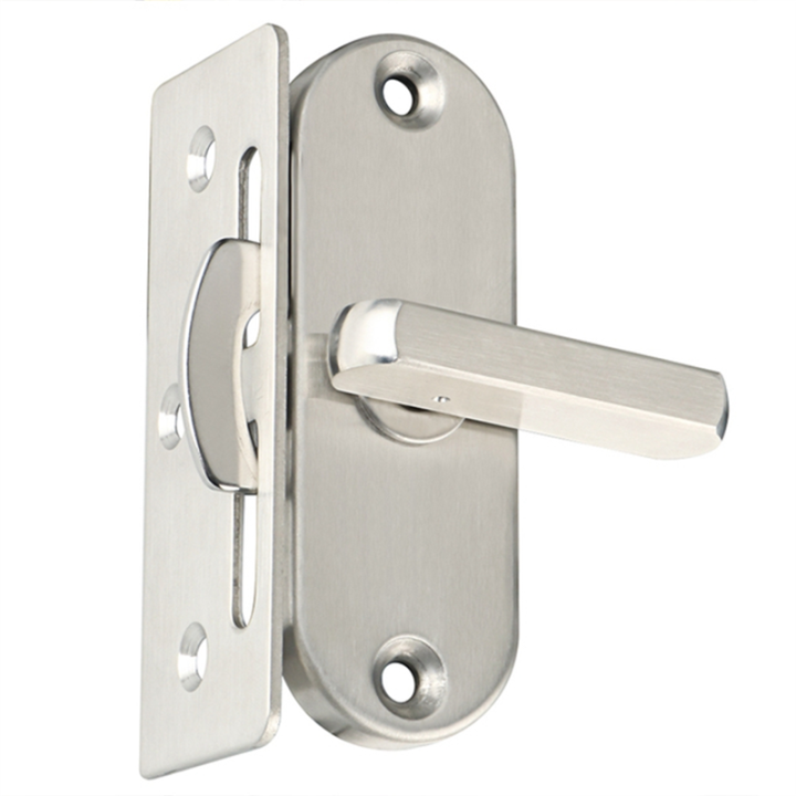 1Pc 90 Degree Hinge Lock Sliding Door Hook Lock Stainless Steel Lock Aluminum Wood Door and Window Lock Barn Lock Household Tools