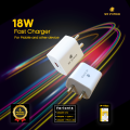 My Power 18 Watt Fast Charging Round Pin  with Type-C data cable, Indian Pin, Quick Charger White Color with 6 Months of Warranty. 