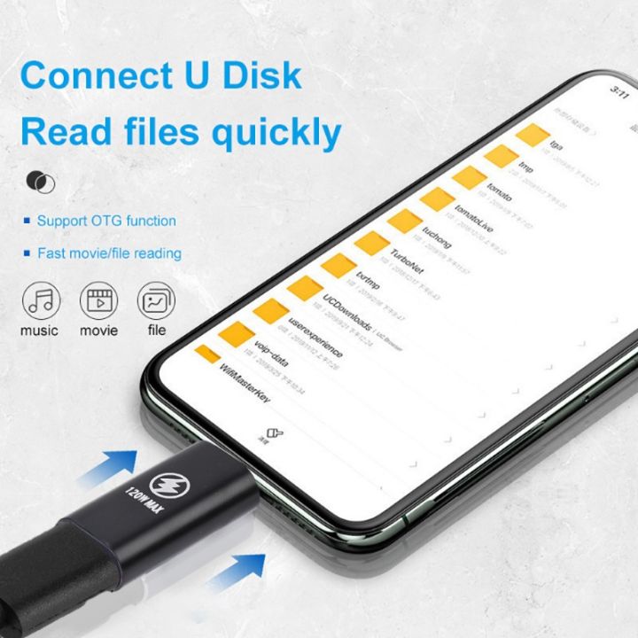 Wenefang%204/1Pcs%20PD%20120W%20Super%20Fast%20Charging%20Mobile%20Phone%20Adapters%20for%20iOS%20Female%20To%20Type%20C%20Male%20Converters%20Suitable%20for%20iPhone%2015%20Pro%20-%20Image%205