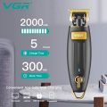 VGR 192 Hair Trimmer USB Rechargeable Haircut Machine Oilseed Clipper Hair Carving Clipper Beard Trimmer. 