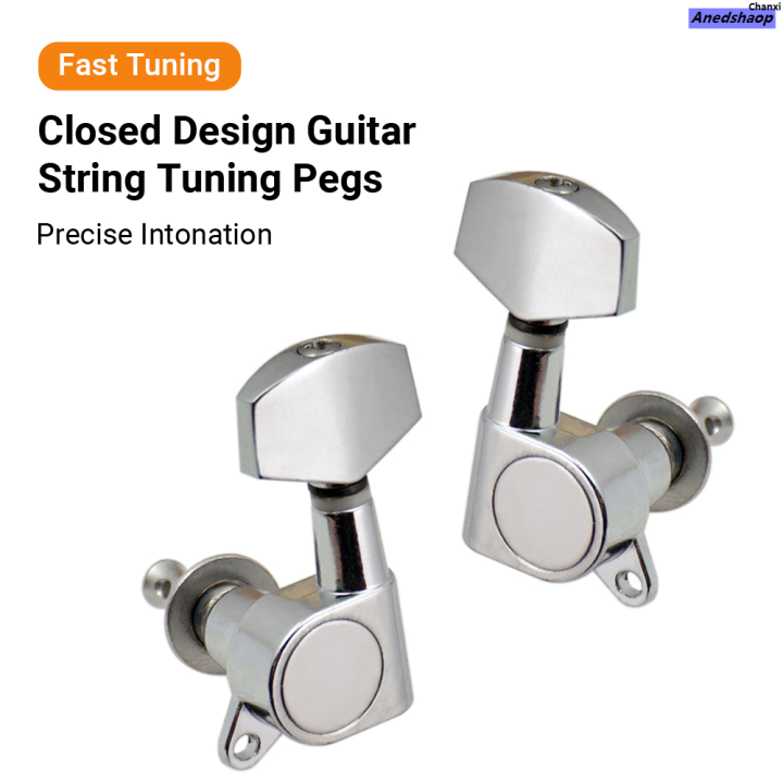 String Tuning ChanxiFashion 6pcs Sealed Guitar String Pegs Locking Tuners 3L3R Tuning ...