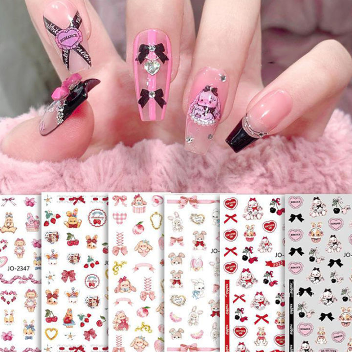 Colorful%20Lolita%20Rabbit%20Sticker%20Bow%20Cherry%20Bunny%20Cute%20Heart%20Small%20Pattern%20With%20Back%20Glue%20Nail%20Art%20DIY%20Decoration%20Encounter%20-%20Image%202