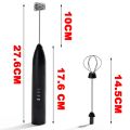 Electric Milk Frother 2 In 1 Portable Rechargeable Foam Maker Handheld Foamer High Speeds Drink Mixer Coffee Frothing Wand. 