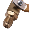 JAERBEE 4X R410a R134a Brass Shut Valve for A/C Charging Hoses HVAC 1/4inch AC Refrigerant. 