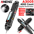 Sutuiying ANENG A3005 Pen Type Digital Multimeter 4000 Counts AC/DC Current Original Voltage Tester Voltmeter Ammeter Ohm Diode NCV Tester Tool. 