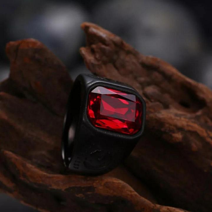 Vylon%20Men's%20Titanium%20Stone%20Ring%20For%20Mens%20Boys%20Fashion%20Jewlery%20-%20Image%202