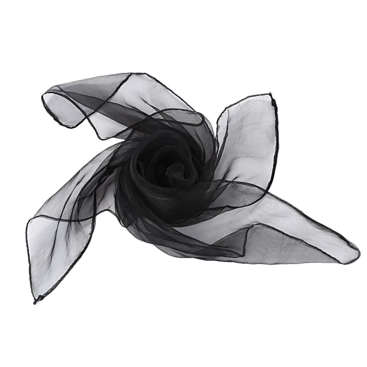 fasdaga%202X%20Lovely%20Fashion%20Plain%20Square%20Chiffon%20Neck%20Scarf%20Scarves%2070%20cm%20x%2070cm%20(Black)%20-%20Image%203