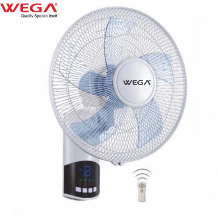 Wega (W-1664R) 16 Inch Wall Fan With Remote Control