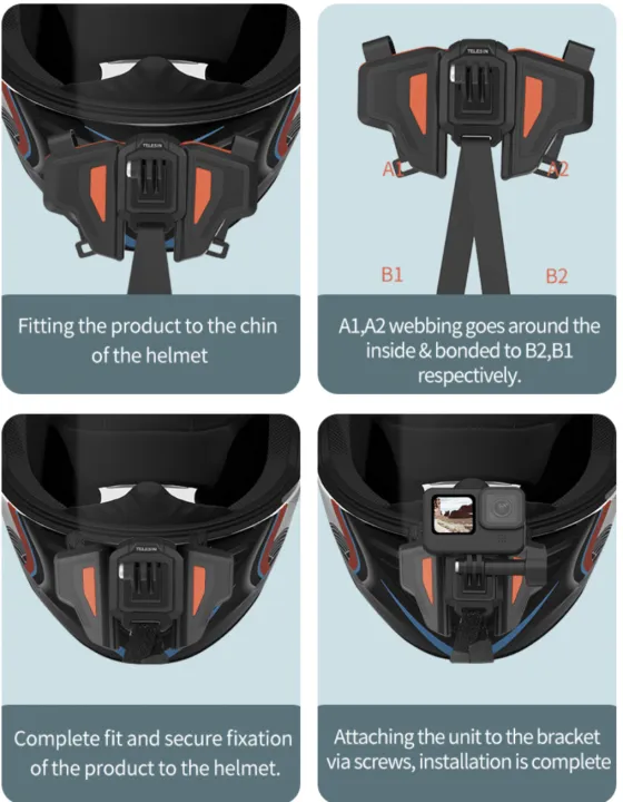 TELESIN%20Action%20Camera%20Universal%20Motorcycle%20Helmet%20Chin%20Mount%20Strap%20For%20GoPro%20And%20Other%20Action%20Cameras%20-%20Image%2010