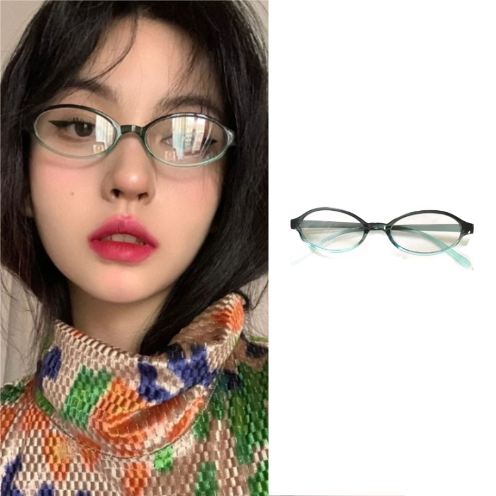 RetroNew] Baochang [DM Shop HottiePersonality Fifty percent discount Small Oval Gradient Accessories