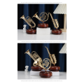 NAMUNY French Horn Classical Instruments Pipa Music Box Home Wine Cabinet Decorations Violin Guitar Octave Box Home Decoration. 
