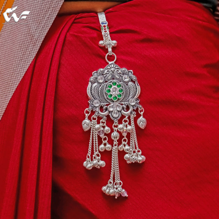 White Feathers Pure Silver Key Ring For Women