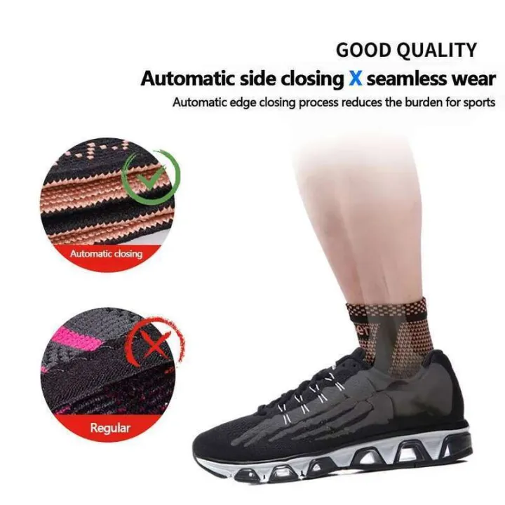 GOBYGO%201PCS%20Brace%20Sports%20Ankle%20Support%20Elastic%20Bandage%20Copper%20Compression%20Sleeves%20Unisex%20Gym%20Fiess%20Foot%20Protective%20Gear%20-%20Image%205