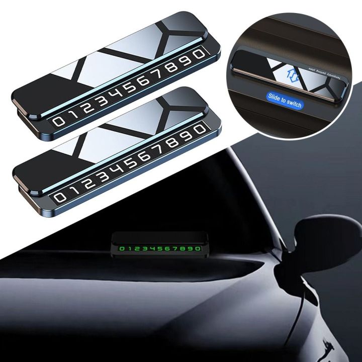 Portable Metal Parking Number Plate Hidden Design Removable Temporary ...