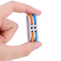 Home Mini Fast Wire Cable Connector / Universal Convenient Reusable Spring Splicing Wiring Connectors / Push Out Wire Lamp Docking Terminal Block / Quick Cable Connector Splitter. 