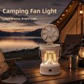 Tent Light 2 in LED Fan Lantern Foldable Cool Portable Electric Fan Multi-Function Strong Light Camping Lantern with Fan Garden. 