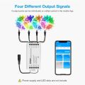 LED Bluetooth Pixel Controller SP602E 4 Output DC5-24V Input Smartphone APP Remote Control RGB Pixel Strip Driver DC5-24V Input. 
