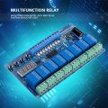 4 Digit LED DC 8 -36V 8 Channel Multifunction Relay Control Module with Power Indicator Relay Suction Indicator. 