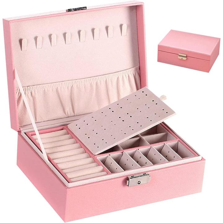 Vylon%20Two%20layer%20Jewelry%20organizer%20Box%20Imported%20Women%20Display%20Storage%20Case%20Large%20PU%20Leather%20Holder%20With%20Lock%20For%20Earring%20Ring%20Necklace%20Bracelet%20-%20Image%206