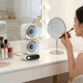 Cordless Rechargeable Battery Portable Mini Circulating Fan Digital Speed Display Quiet Operation Desktop Fan Strong Airflow Low-Noise Design Digital Display Fan Personal Cooling. 