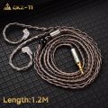Sutuiying QKZ T1 Earphone Cable Original QDC Copper Silver-plated Upgrade Wire 3.5mm Wired Headphone For KZ ZSN PRO X ZS10 pro EDX TRN CCA. 
