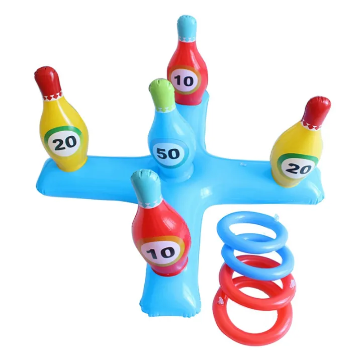 Inflatable Pool Ring Toss WaterSport Inflatable Basketball Hoop ...