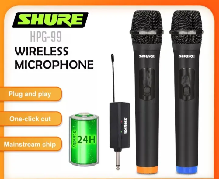 Shure%20UK28%20DUAL%20Professional%20UHF%20Wireless%20Microphone%20System%20Karaoke/Vocal%20Mic%20handheld%20microphone%20%7C%7C%20Sold%20By%20Watch%20House%20-%20Image%204