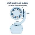 Portable Rechargeable Mini Clip Fan with Clip With Digital Display Hat Clip Fan Rotatable Small Fan for Outdoor Travel. 