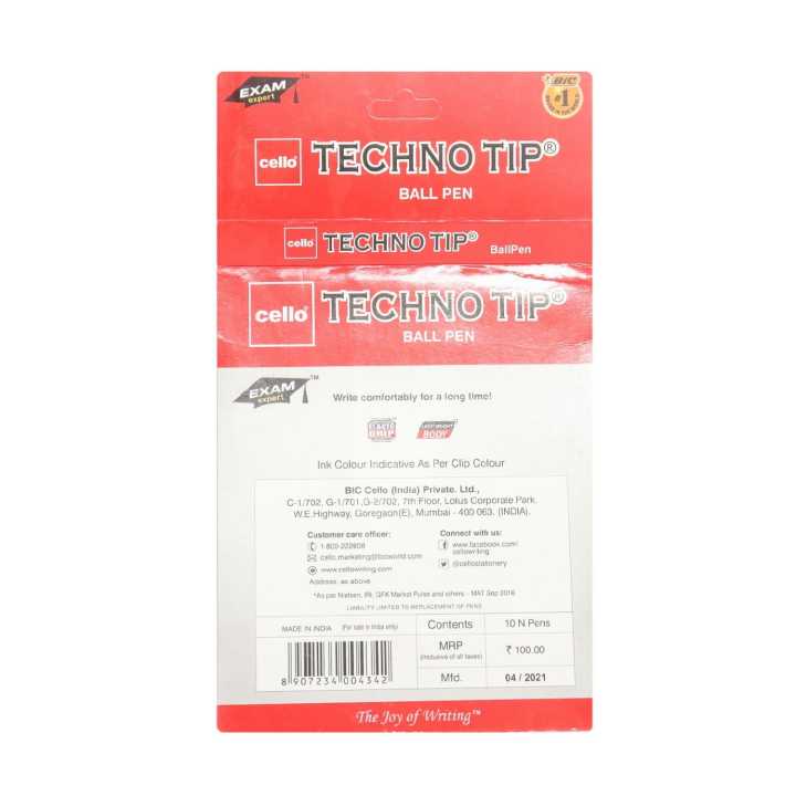 Cello%20Techno%20Tip%20Blue%20Ball%20Pen%2010pcs%20-%20Image%203